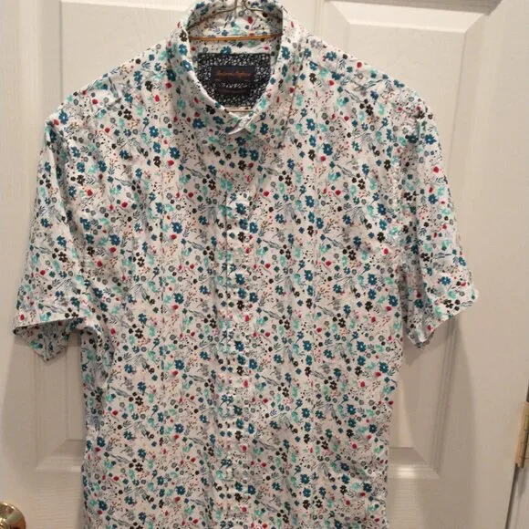 Gentlemen's Outfitter's Men's Short Sleeve Button Up Shirt, Size Large - Picture 1 of 5